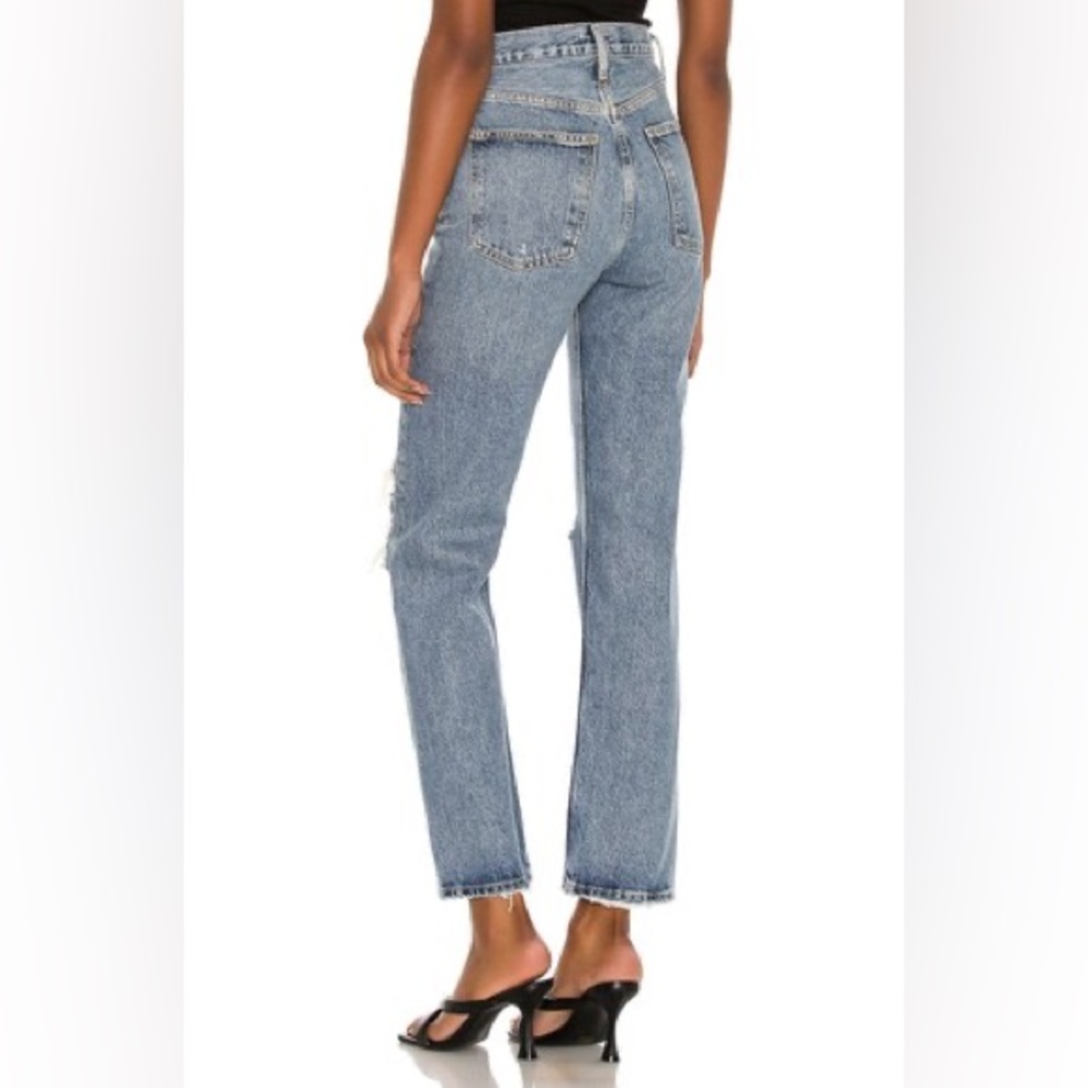 Agolde 90's Pinch Waist High Rise Distressed Jeans-Size 28 - Picture 3 of 16